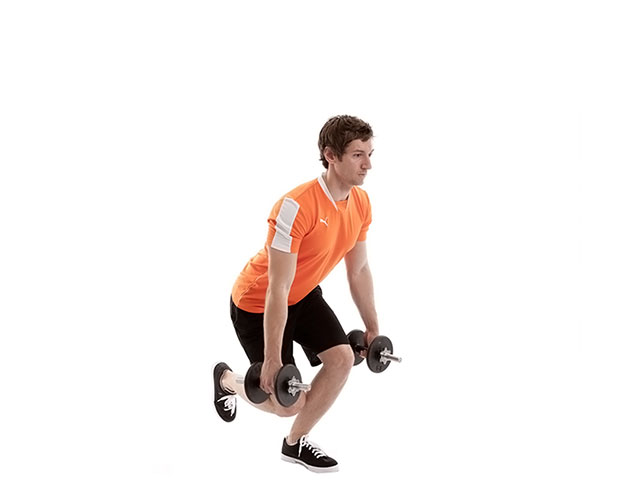 Single Leg Squats With Dumbbells